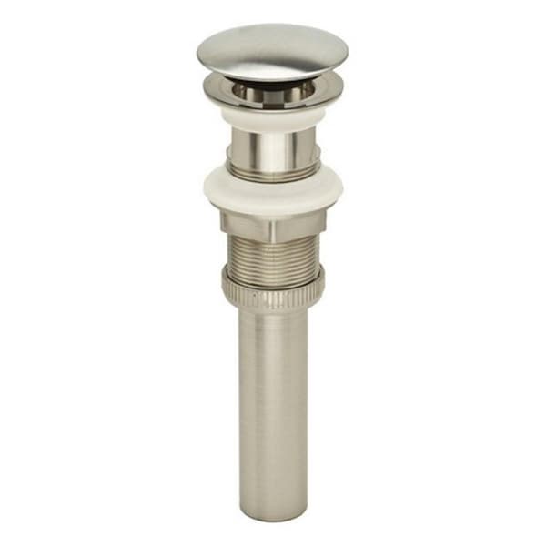 Highkey PF0717-BN DecoDrain Plastic Brushed Nickel Push Popup Drain LR156652 - main